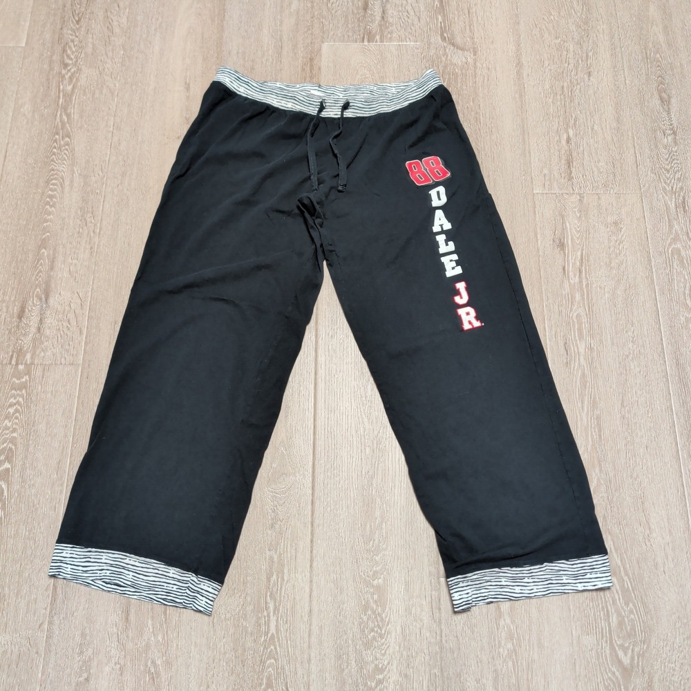 NASCAR For‎ Her Dale Earnhardt Jr 88 Lounge Pants Womens L Black Cotton Sweats